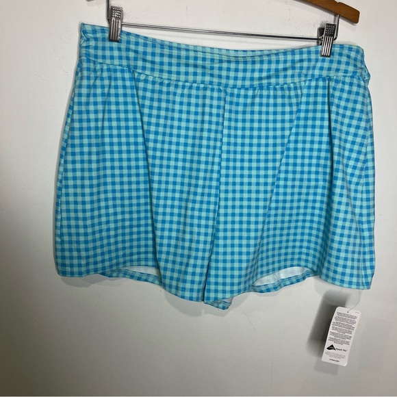 Lands’ End mix & match tankini set blue gingham checkered floral new size 16W - Picture 4 of 14